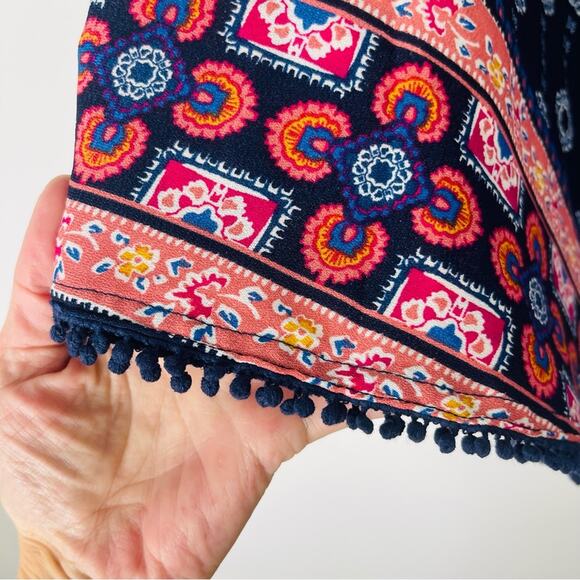 Altar’d State blue pink white floral boho midi dress small - Picture 5 of 8